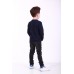 Embroidered t-shirt with long sleeves "Labyrinth" blue/navy